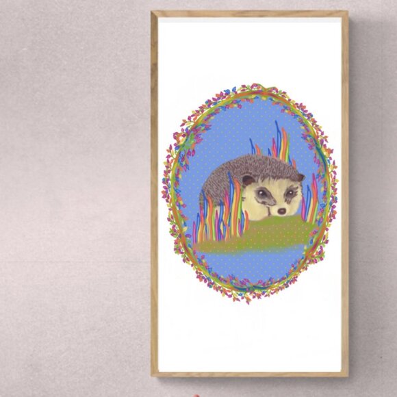 Cute Hedgehog | Kids Art | Modern Wall Art Decor | Minimalist Digital Prints - Picture 1 of 4